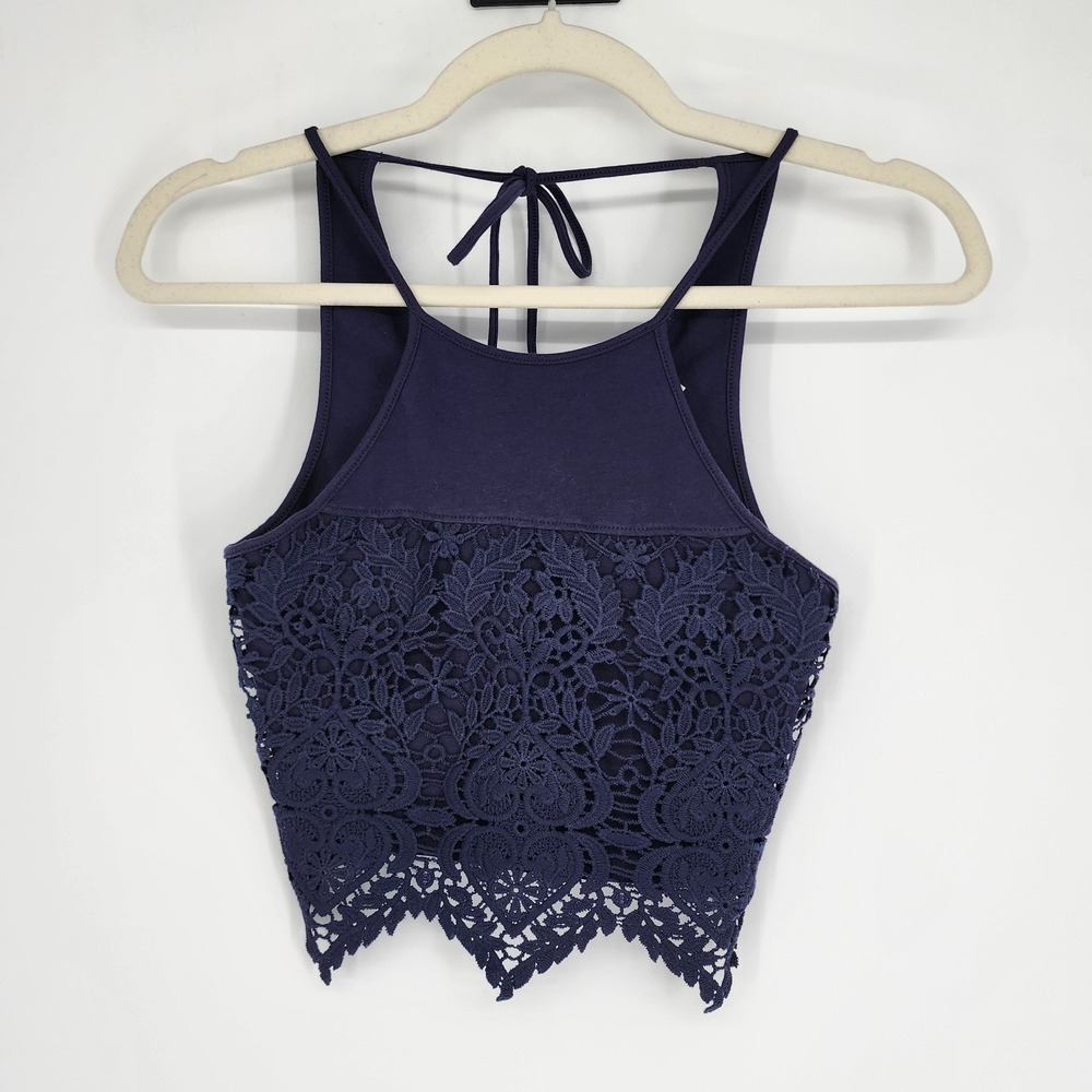 Womens NWT Cropped Lace Trim Cami Top Coquette Fairy Y2K Romantic Stretch Chic